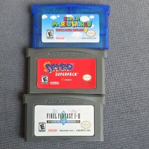 Nintendo GBA Gameboy Advance Video Games  Collection Mario Final Fantasy Spyro